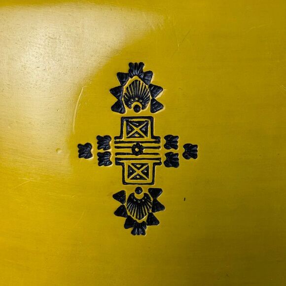 austerbags Handmade and hand-painted Sofia mustard - Picture 11 of 13